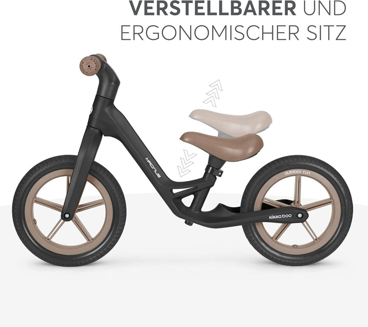 KikkaBoo Magnus Laufrad für Kinder 3–6 Jahre, Leichter Fiberglas Rahmen, Verstellbarer Sitz, rutschf