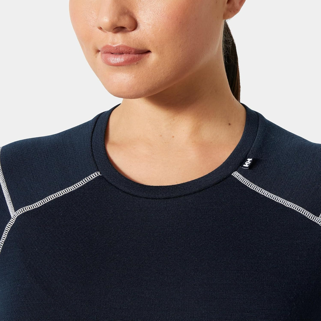 Damen Helly Hansen W Lifa Merino Midweight Crew, Marineblau, XS