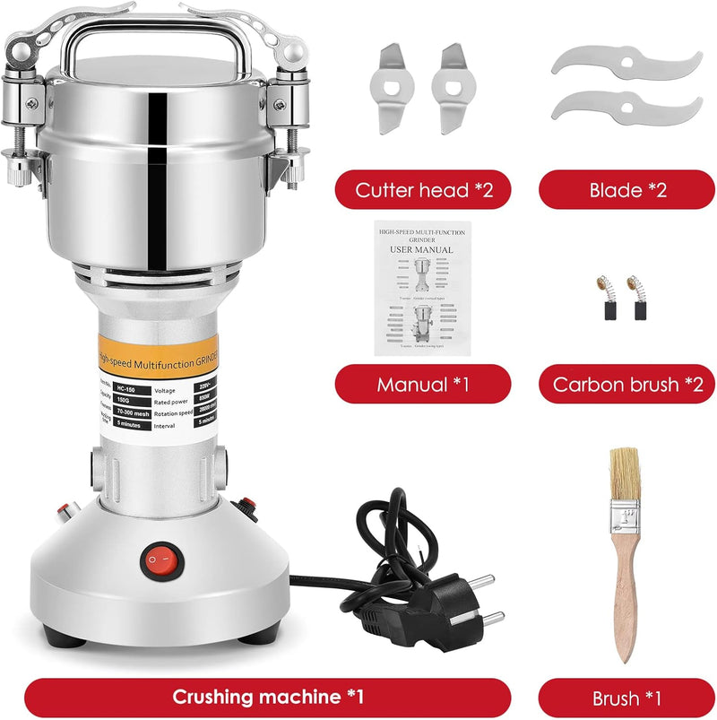 Kotsy 150g Tragbare Getreidemühle 220 V Hochgeschwindigkeits Schleifmaschine Mehl Pulver Maschine fü