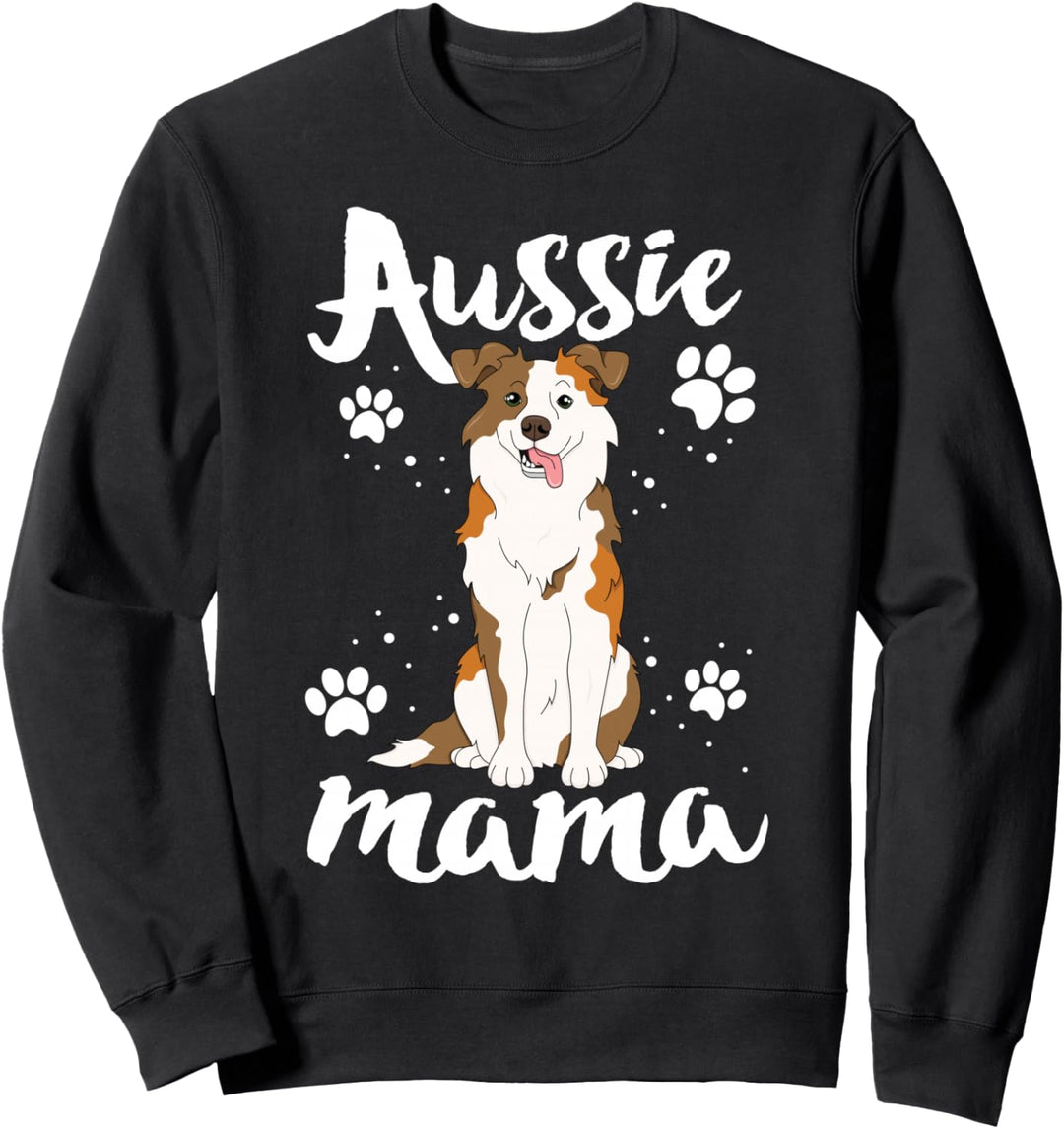 Dog Mama Shirt For Women Australian Shepherd Aussie Mom Sweatshirt