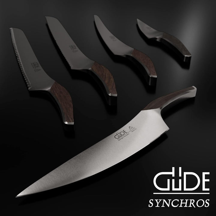 GÜDE Solingen - Kochmesser geschmiedet, 23 cm, Räuchereiche, SYNCHROS, Küchenmesser, Handmade German