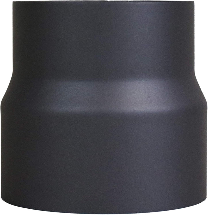LANZZAS Rauchrohr Ofenrohr Reduzierung Ø 130 mm auf Ø 120 mm schwarz Kaminofen Rohr Reduktion Ofenro