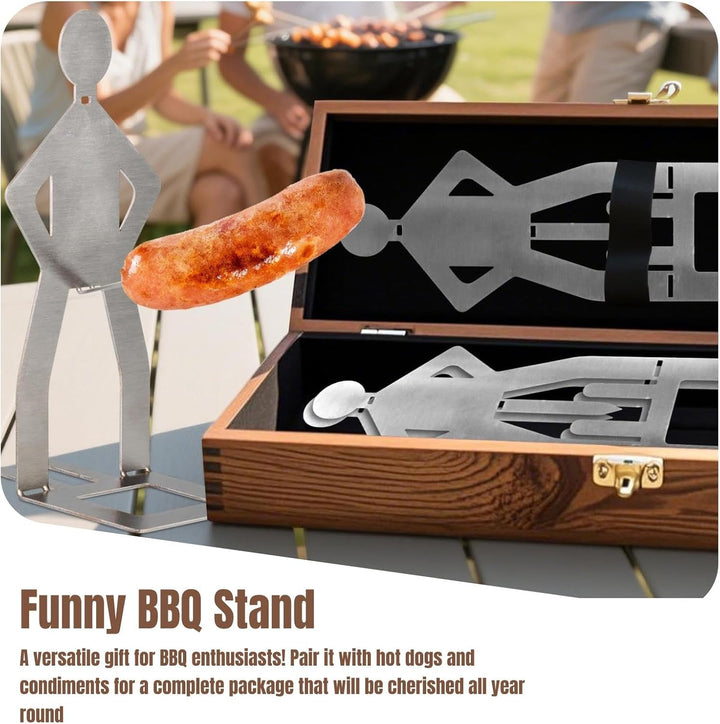 4 Lustige Grillständer, Wiederverwendbare Hotdog Und Wurstständer, Hotdog Halter für Ausflüge, Pickn