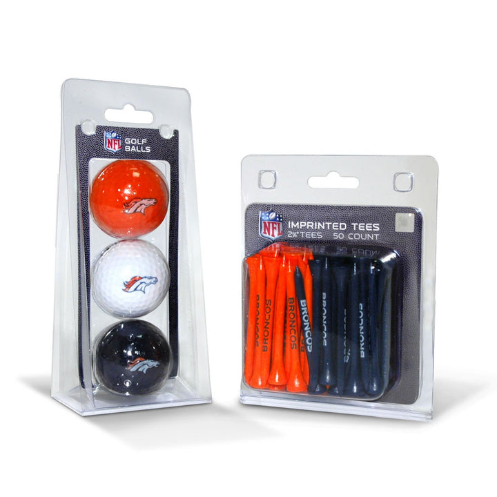 Team Golf Golfbälle mit NFL Logo (3 Stück) & 6,5 cm Regulierung Golf Tees (50 Stück) – Ballfarben kö