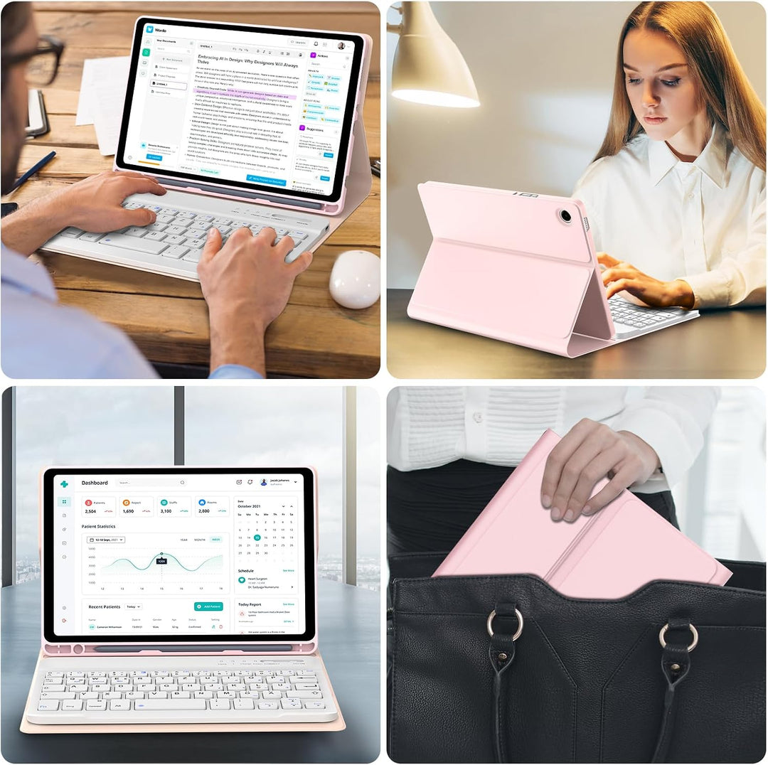 IVEOPPE Hülle mit Tastatur für Samsung Galaxy Tab A11 8.7 Zoll, Deutsches QWERTZ Keyboard, Magnetisc
