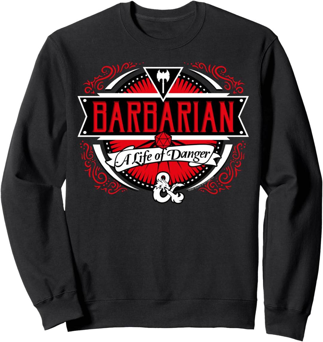 Dungeons &amp; Dragons Barbarian A Life Of Danger Logo Sweatshirt