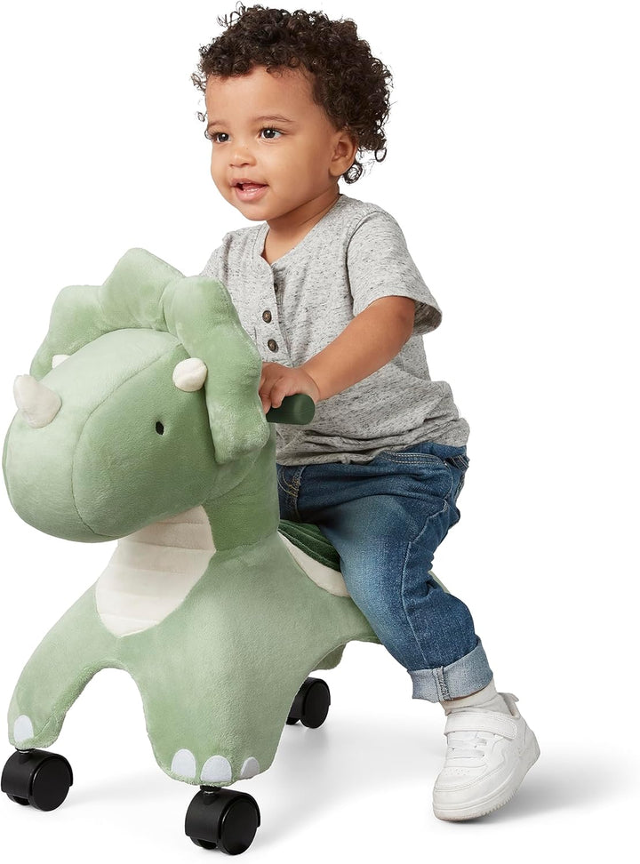 Radio Flyer Dash der rollende Dinosaurier, Rutschspielzeug, Grünes Rutschauto für Kleinkinder von 1