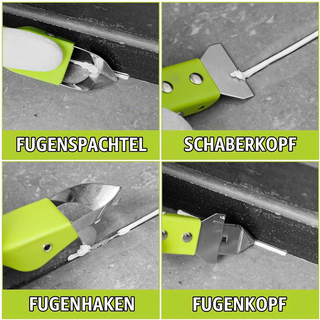 4-in-1 Edelstahl Remover Tool Set, DEWINNER Fugen-Kratzer-Set, Edelstahl-Dichtungs-Finishing Glätten