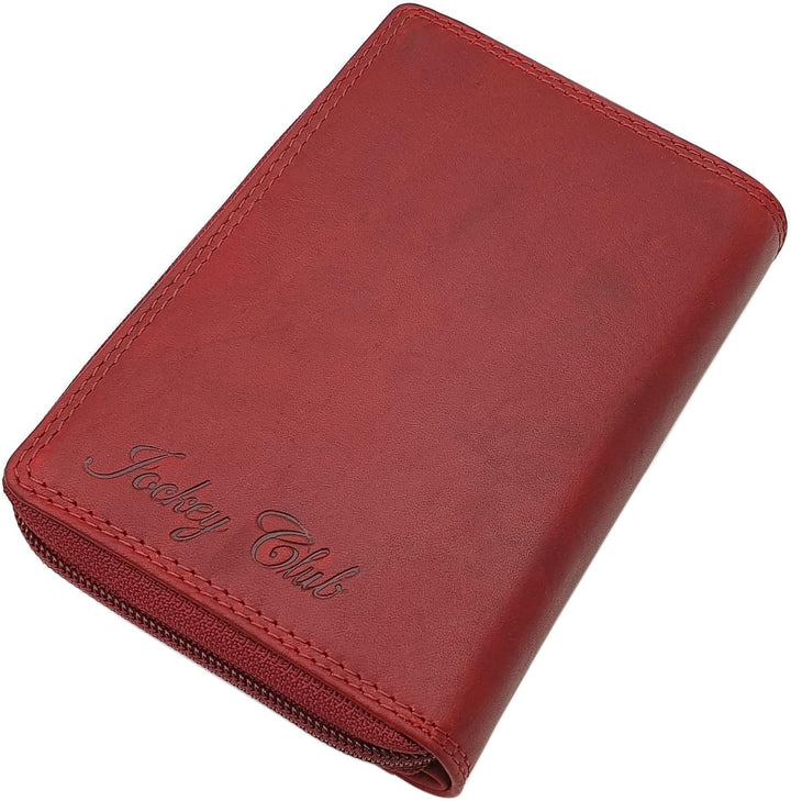 Echt Rindleder Damen Geldbörse / Geldbeutel / Portemonnaie / Geldtasche / Portmonee in Hochformat mi