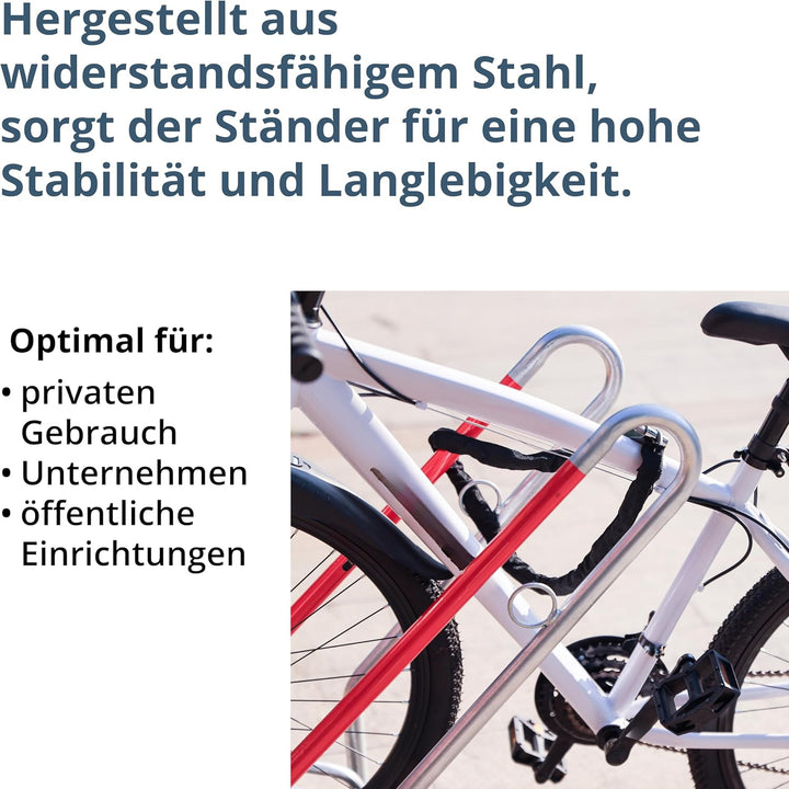 SCHULTE Regalwelt Fahrradparkständer E-Bike, für 4 Stellplätze, ca. 140x82x93 cm (LxHxB), modular, v