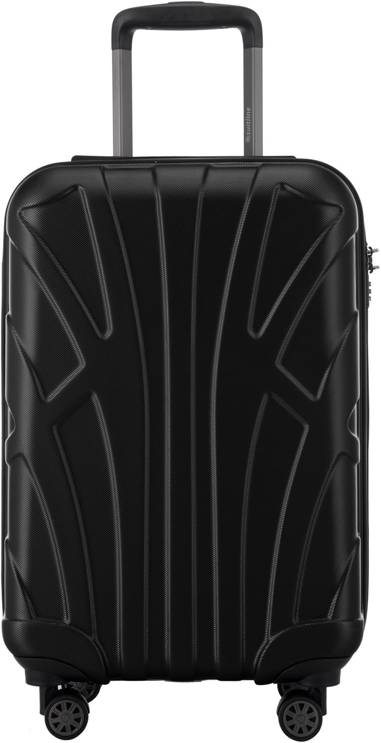 suitline Handgepäck Hartschalen-Koffer Koffer Trolley Rollkoffer Reisekoffer, TSA, 55 cm, ca. 34 Lit