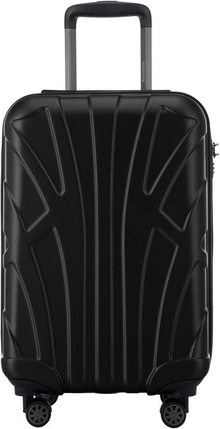 suitline - 2er Trolley - Koffer Set Grössen Schwarz 2er Set XS+M, Schwarz 2er Set XS+M