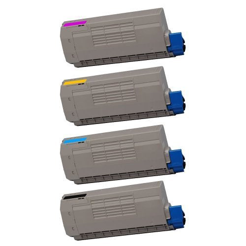 4X Alternativ Rebuilt Toner Set für Oki C: C 9600 C 9600 DN C 9600 HDN C 9600 HDTN Farben: CMYB Set
