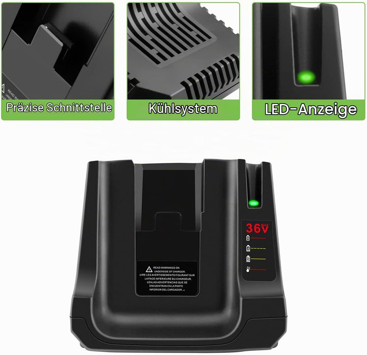 ADVTRONICS LCS36 / LCS40 Ladegerät BDC2A36 LCS36 LCS40 für 36V Akku BL2536 BL20362 LBX2040 LBX36 LBX