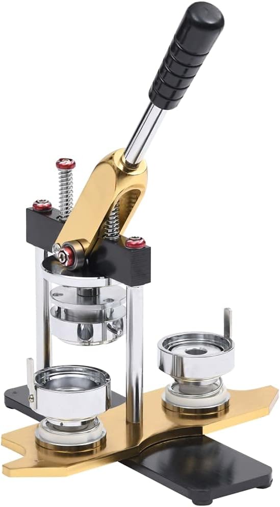 vidaXL Buttonmaschine mit Kreisschneider Drehstanze Handgriff Buttonpresse Button Badge Maker Maschi