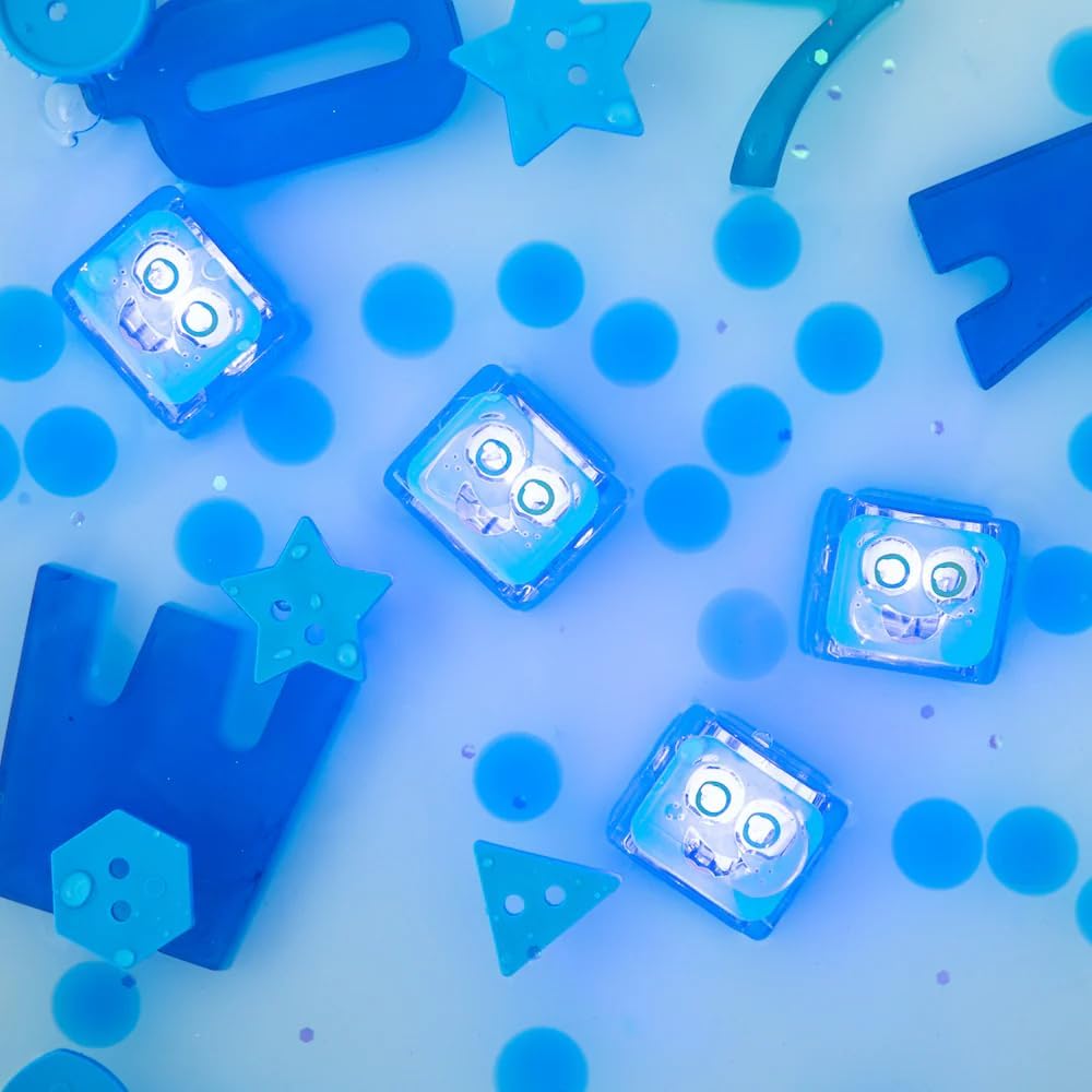 Glo Pals Blair Leuchtwürfel, 4er-Set, Wasserspielzeug mit Leuchteffekt Blau, Blau