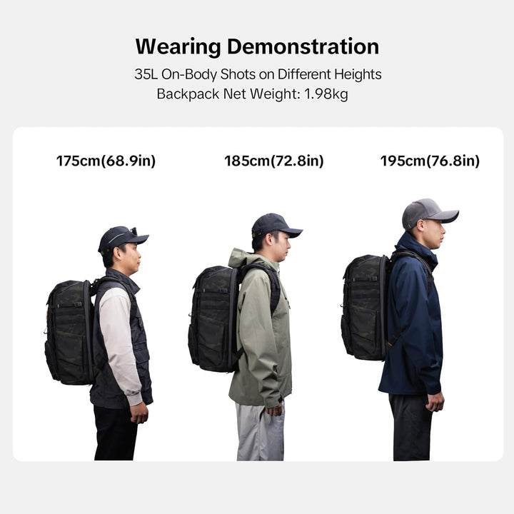 PGYTECH OneMo TAC Kamerarucksack 25L/35L, Wasserdicht Taktisch Fotorucksack Kompatibel mit DSLR/SLR/