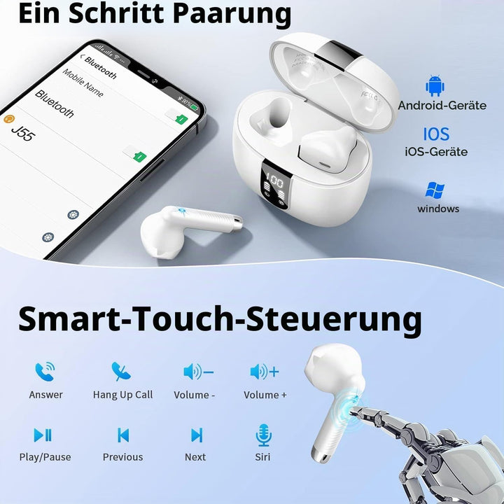 Drsaec Bluetooth 5.4 Kopfhörer, 6D Tiefer Bass In Ear Kopfhörer Kabellos Bluetooth 2026 Neu 56 Std K