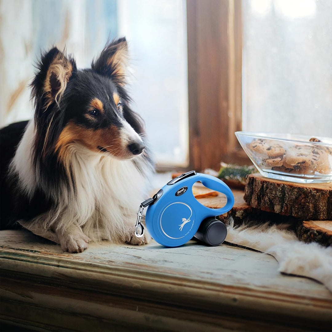 FLEXI® Klassische einziehbare Hundeleine, ergonomisch, langlebig und verhedderungsfrei, für Hunde bi