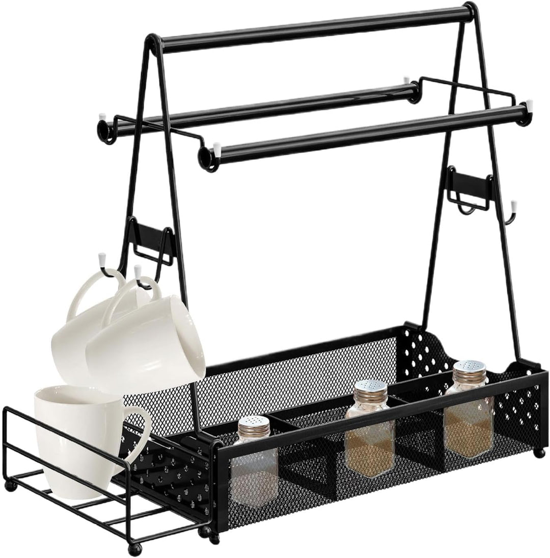 Picnic Caddy Organizer | Condiment Basket for Outdoor Events | Kitchen Storage for Seasonings, Table