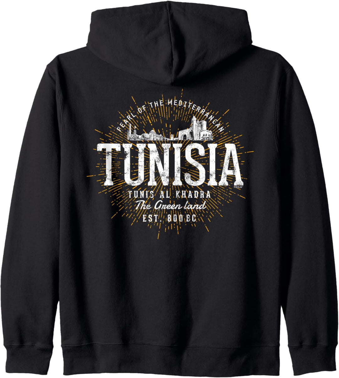Vintage Tunesien Retro Kapuzenjacke