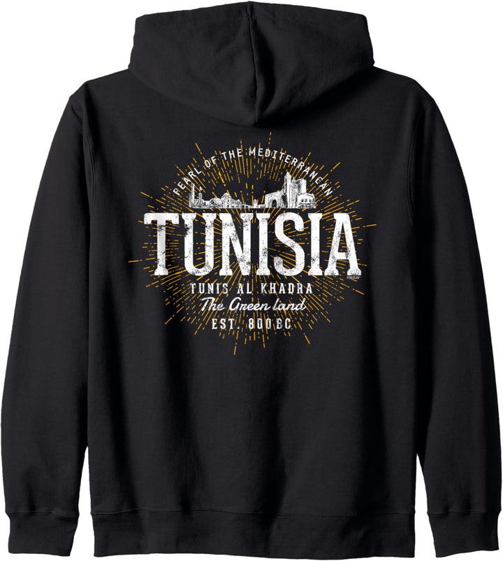 Vintage Tunesien Retro Kapuzenjacke