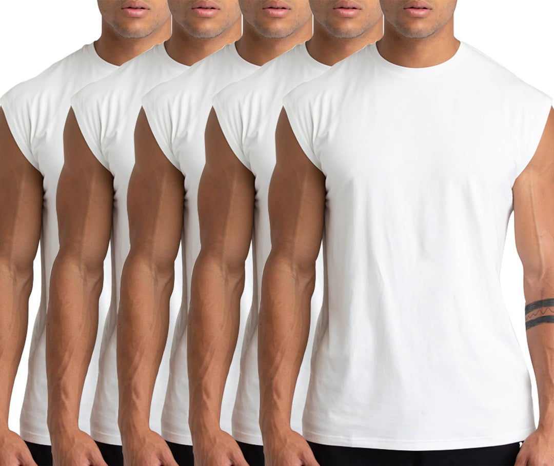 1, 3 or 5er Pack Mens Cotton Gym Tank Tops Workout ärmellose Shirts Athletic Muscle Tank Training Bo