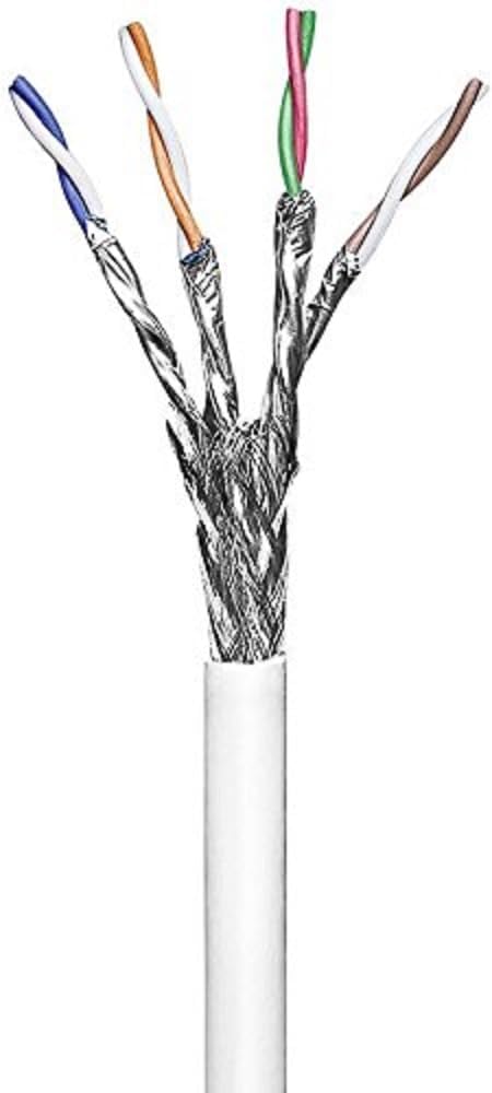 Goobay 94224 CAT 6 Netzwerkkabel, S/FTP (PiMF), Weiss