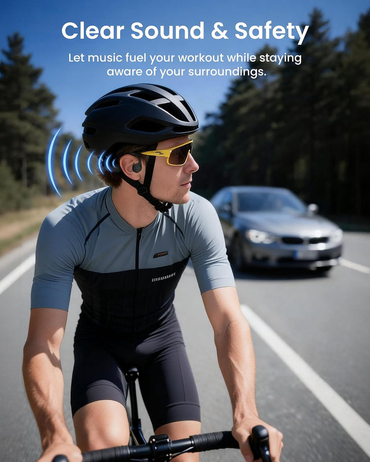LAMA Knochenschall Kopfhörer Knochenleitungskopfhörer, kabelloser Bluetooth 6.0 Sportkopfhörer IP55