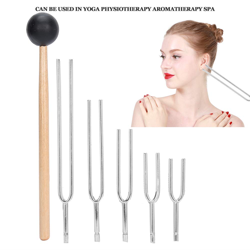 Stimmgabel, Stimmgabel-Set, Klangheilungstherapie-Werkzeug Wissenschafts-Kit Stimmgabel-Schläger-Set