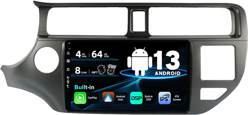 SXAUTO Android 12 IPS Autoradio Passt für Kia K3 Rio (2011-2015) - Eingebaut Carplay/Android Auto/DS