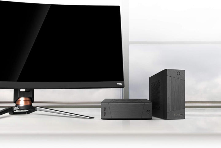 SilverStone Technology SST-ML10B - Milo Mini-ITX kompaktes HTPC Desktop Gehäuse, modulares Design, I