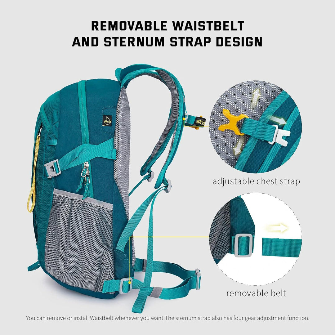 SKYSPER LANTC 20 Leicht Wanderrucksack 20L Klein Rucksack mit Rückenbelüftung Trekkingrucksack aus a