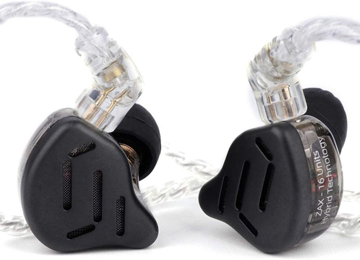 Linsoul KZ Zax 1DD+7BA Hybrid Driver HiFi in-Ear Earphones with Zin Alloy Shell, Detachable 2 Pin 0.