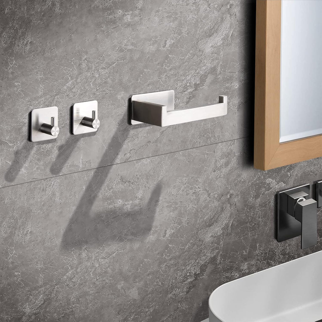 Toilet Paper Holder No Drilling Required,Selbstklebend Klopapierhalter WC Papierhalter Edelstahl Toi