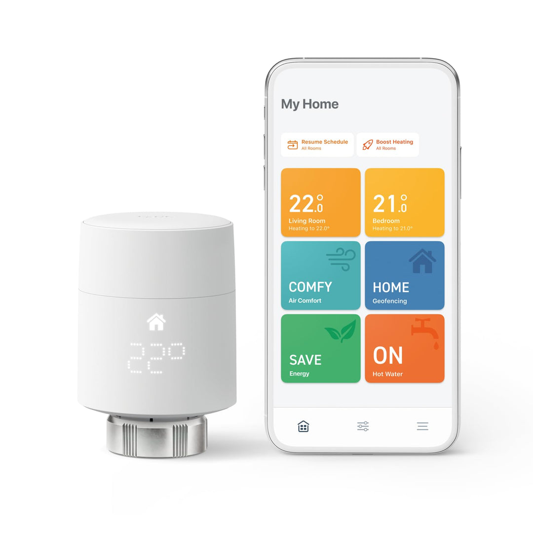 tado° smartes Heizkörperthermostat - Wifi Starter Kit V3+, inkl. 1x Thermostat für Heizung - digital