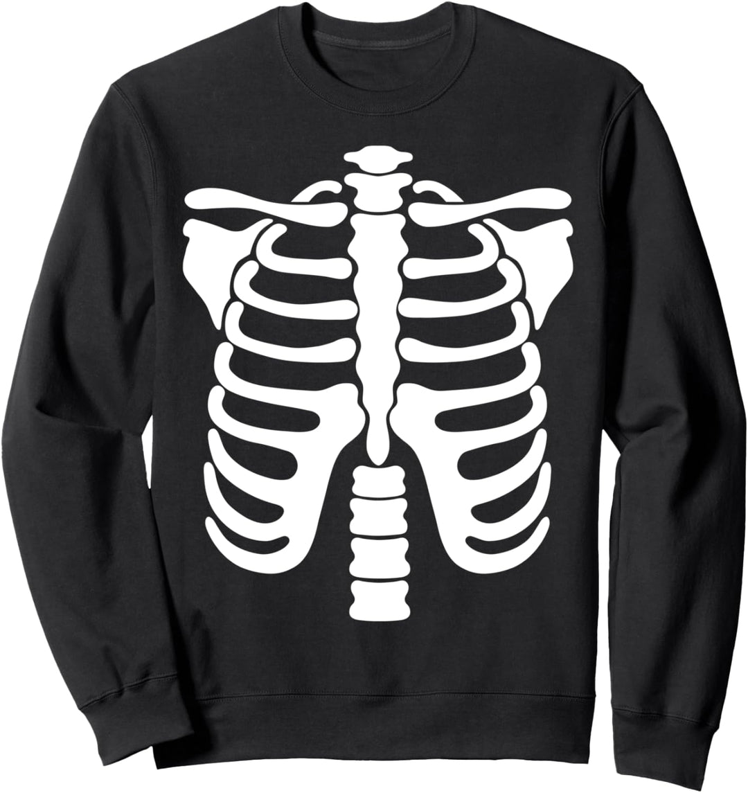 Skeleton Rib cage Scary Easy Halloween Costume Sweatshirt