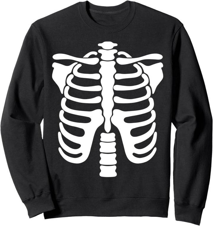 Skeleton Rib cage Scary Easy Halloween Costume Sweatshirt