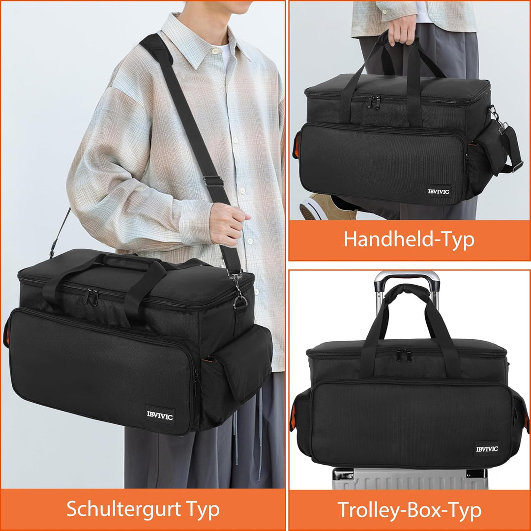 OUUTMEE DJ Tasche, Cable File Bag, Gig Bag, Abnehmbarer Gepolsterter Unterseite und Teilern, für pro