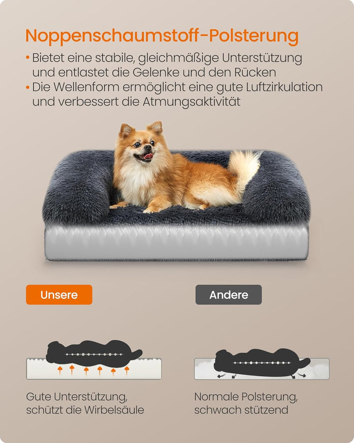 Feandrea FluffyHug Hundebett, Hundekissen Grösse M, Hundematte für Miniaturhunde, kleine Hunde, Hund
