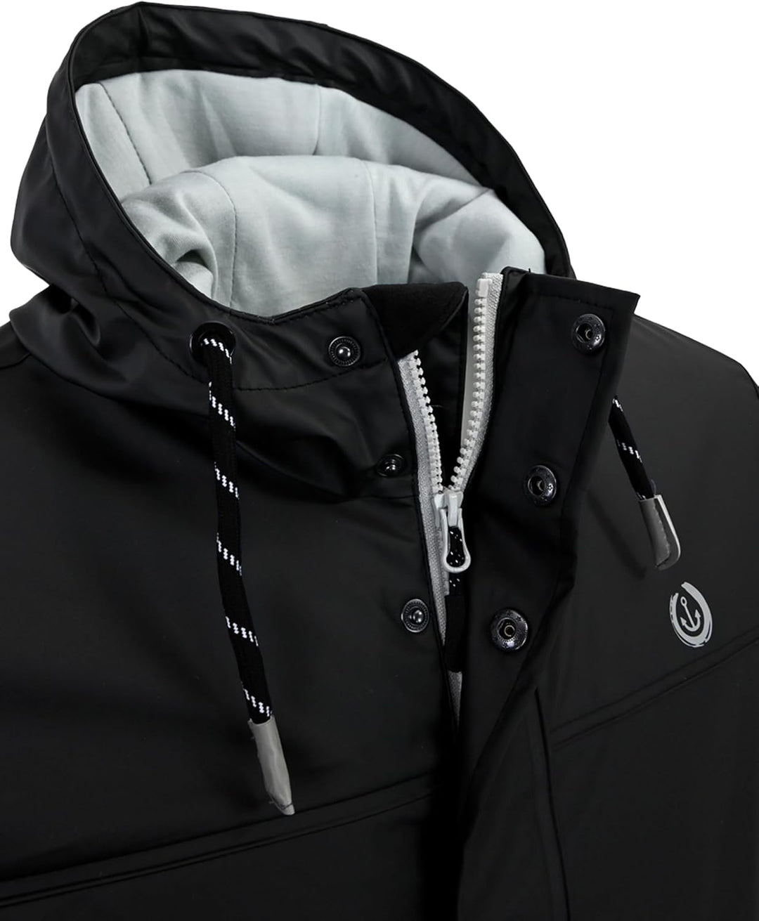 MADSea Herren Regenjacke Friesennerz warm mit Fleece gefüttert S Schwarz, S Schwarz