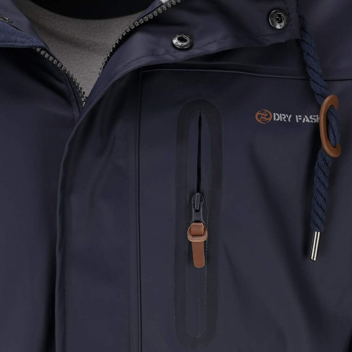 Dry Fashion Herren Regenjacke Bergen - Herrenjacke Regenmantel Männer Jacke Gefüttert Winddicht Wass