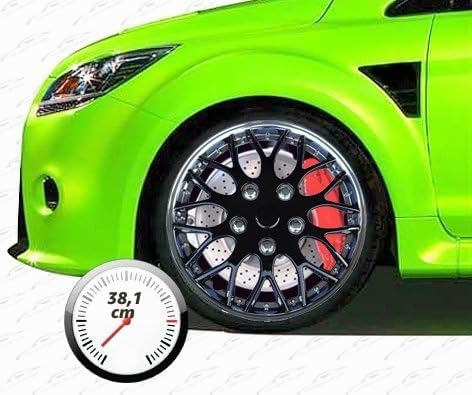 AUTO-STYLE Satz Radzierblenden Missouri 15-Zoll Chrom/Schwarz 15-inch Chrom/Schwarz, 15-inch Chrom/S