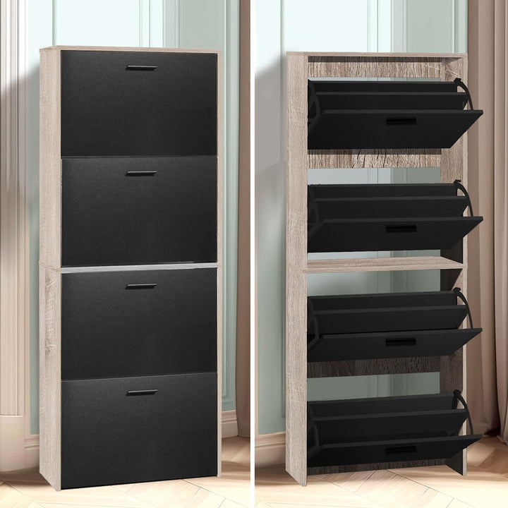 CASABEL Schuhschrank für 24 Paar – grosse Kapazität für den Eingangsbereich – L 60 x T 24 x H 150 cm