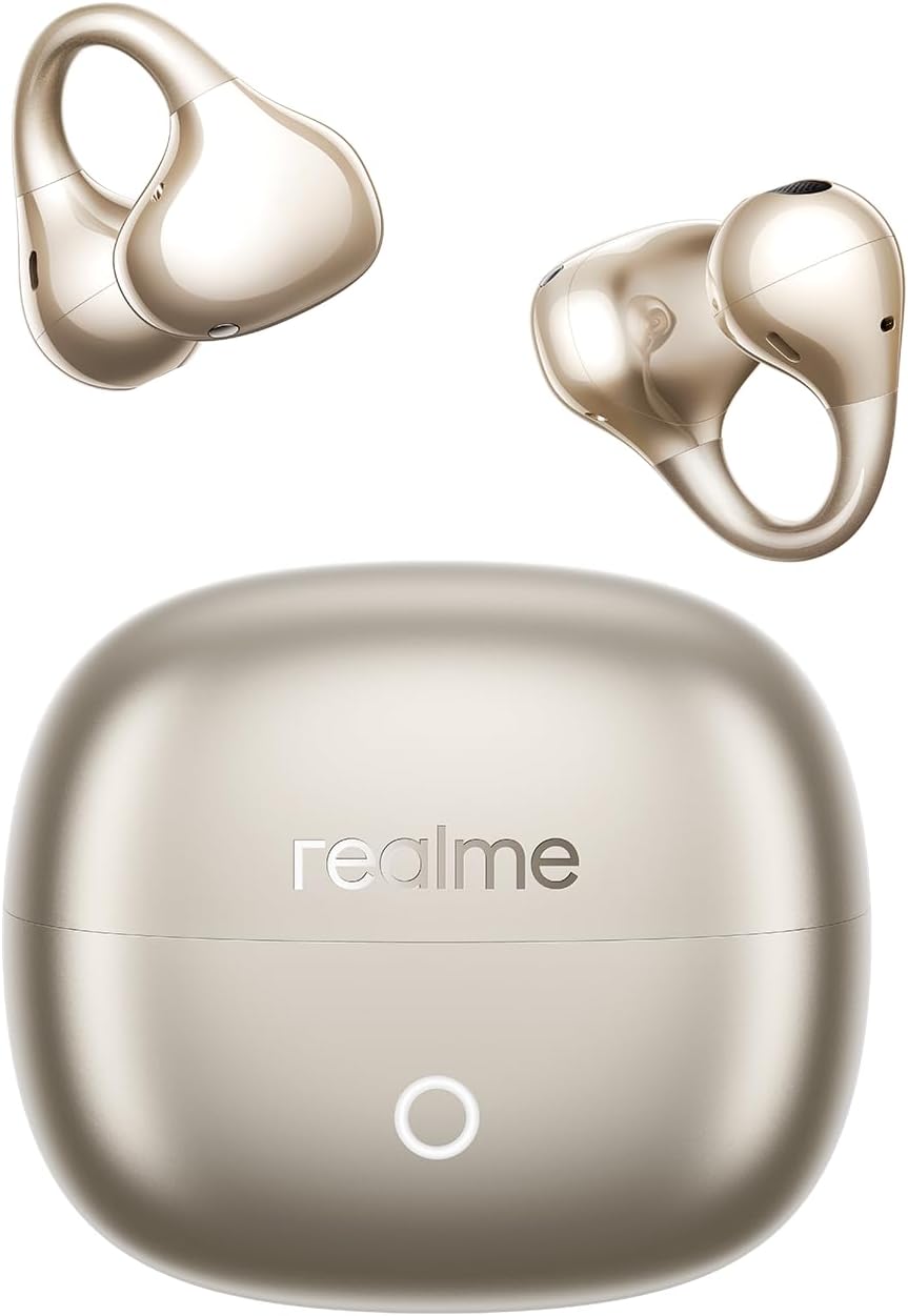 realme Buds Clip, Ear-Fitting Design, Titanium-Fit Design, Dual-Magnet Large-Amplitude Speaker, 5.3g
