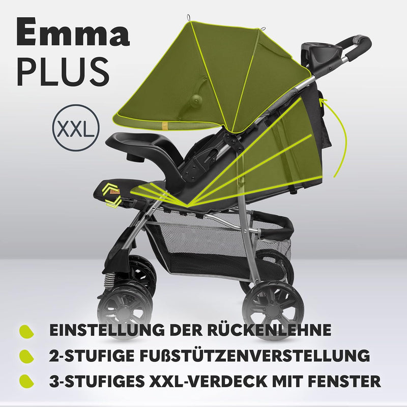 LIONELO Emma Plus Kinderwagen bis zu 15 kg, Kindersportwagen, leicht modern klein Buggy mit Liegepos