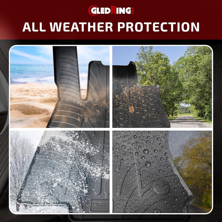 Gledring Satz Gummimatten kompatibel mit Mazda MX-30 (DR) 2020- (T Profil 4-teilig + Montage-Clips)