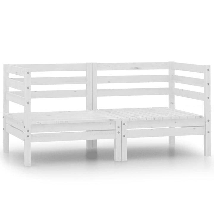 vidaXL Garten Ecksofas 2 STK., Modular Gartenmöbel, Sofa Lounge Sessel für Garten Terrasse Balkon, G