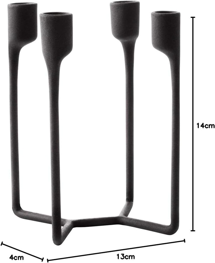 Normann Copenhagen Kerzenständer, Schwarz, 20,4 x 14 x 13 cm