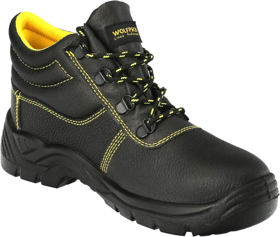 WOLFPACK LINEA PROFESIONAL 15018210 Wolfpack Sicherheitsstiefel S3, Leder, schwarz, Nr. 38, Sicherhe
